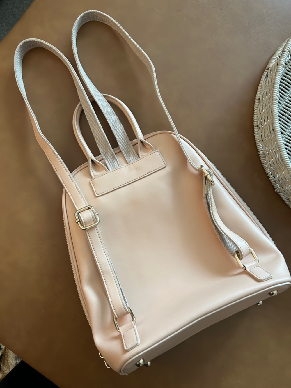 Skye LeFevre Blush Pink Backpack with Gold Accents - Picture 2 of 12